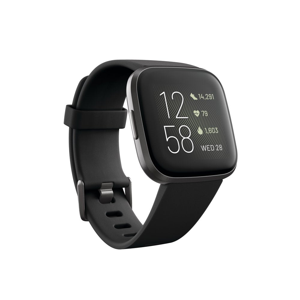 Versa 2 Health & Fitness Smartwatch - Black/Carbon Aluminum
