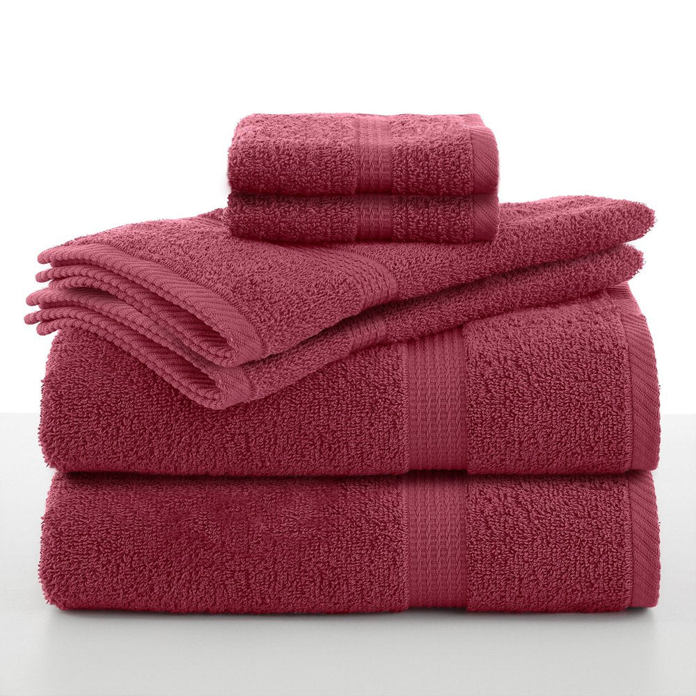 Essentials Solid Red Towel Set