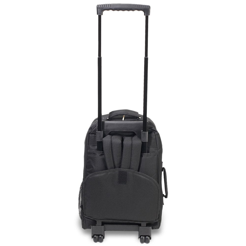 Unisex Wheeled Backpack Black