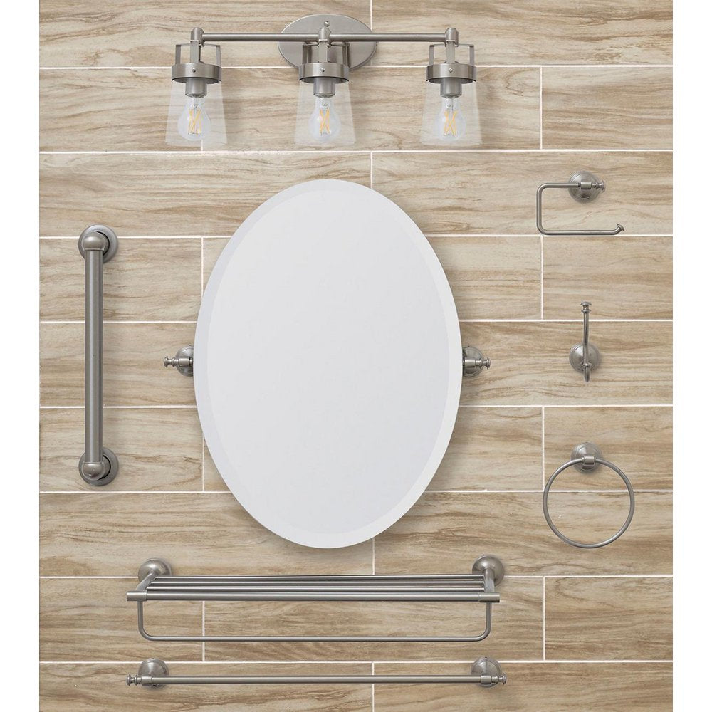 Rack With Hooks Satin Nickel