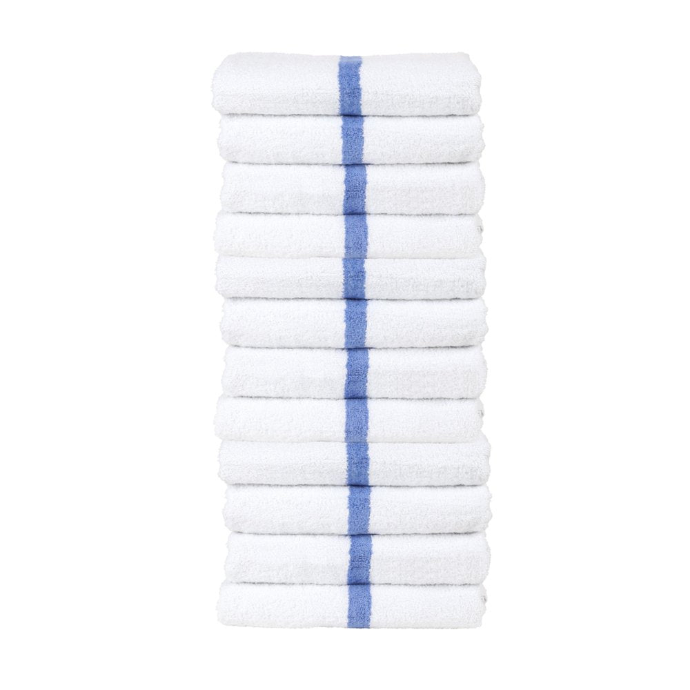 White with Blue Center Stripe