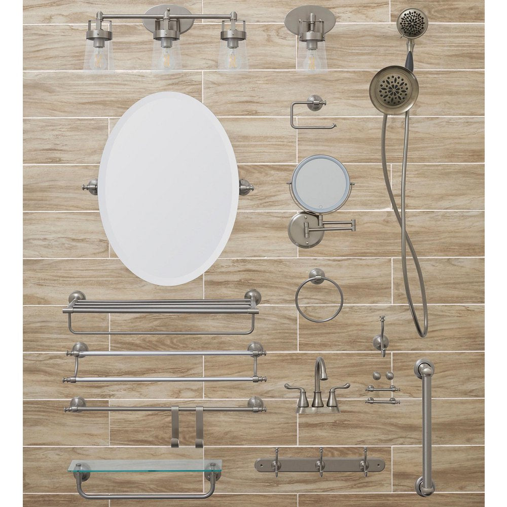 Rack With Hooks Satin Nickel