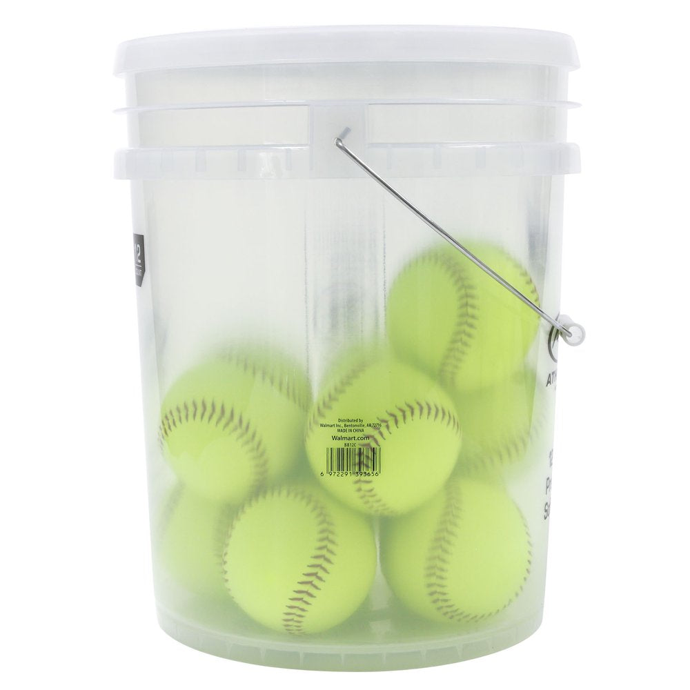 Set of 12 Softballs in Bucket