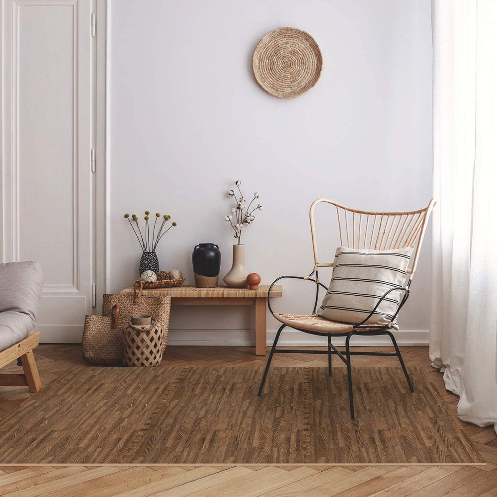 Exercise Foam Mats Wood Dark Color