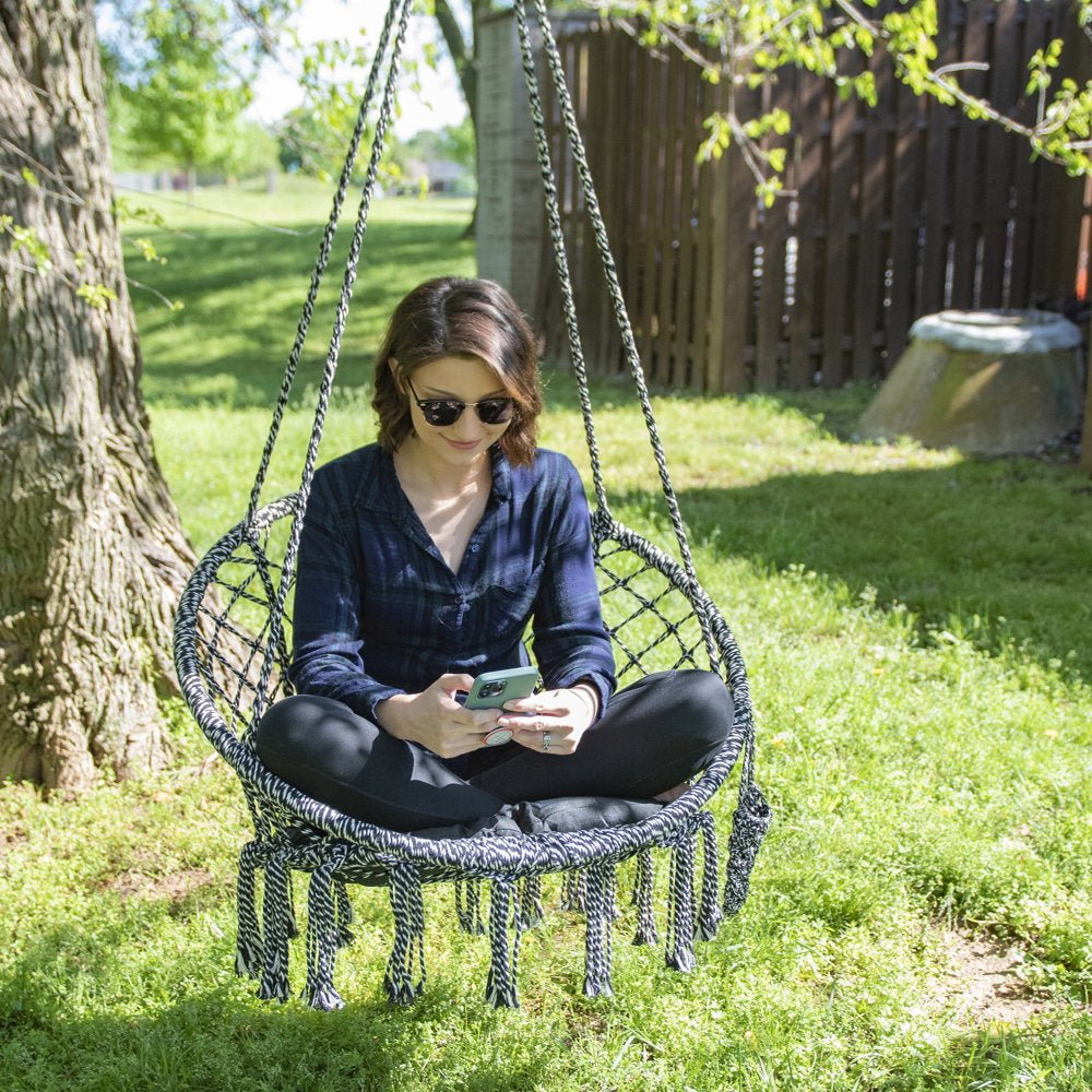 Outdoor Macrame Hammock Hanging Chair