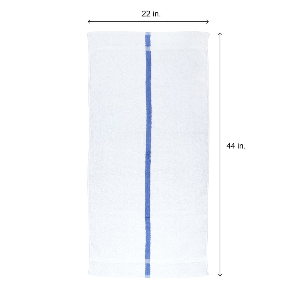 White with Blue Center Stripe