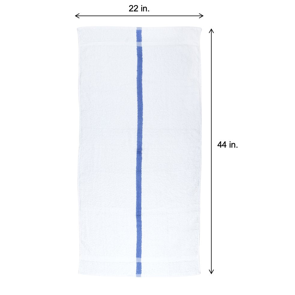 White with Blue Center Stripe