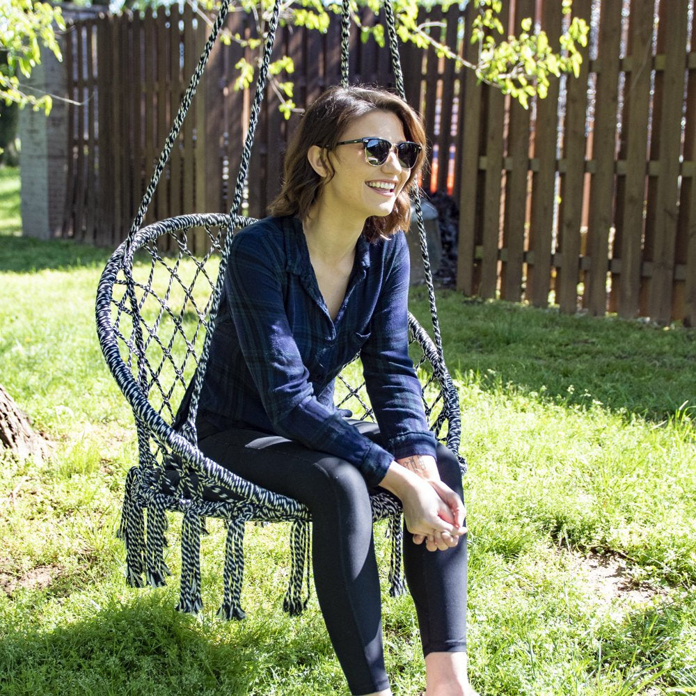 Outdoor Macrame Hammock Hanging Chair