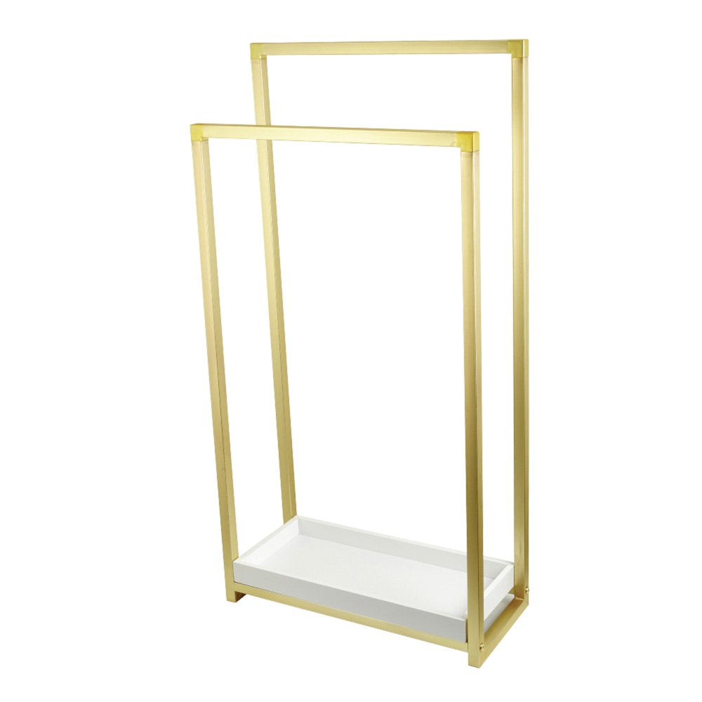 Towel Rack with Wooden Shelf