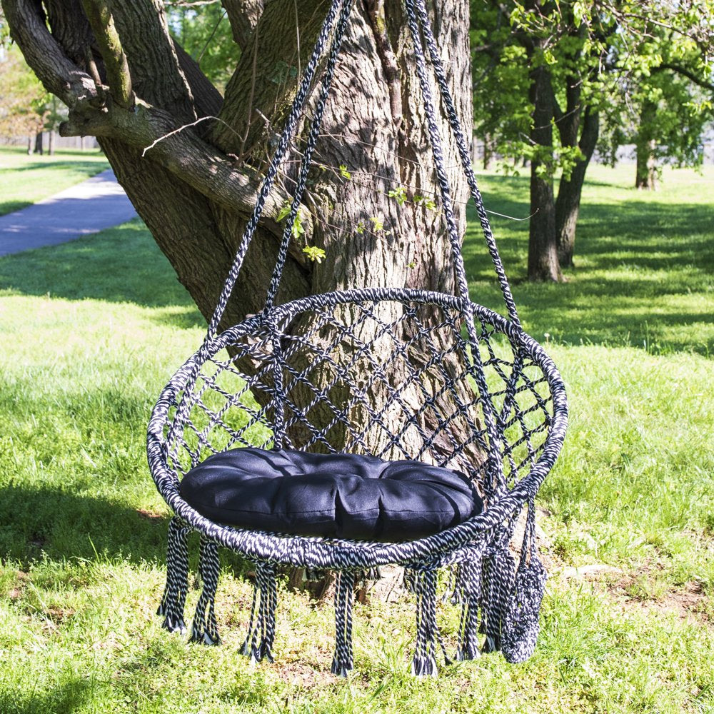 Outdoor Macrame Hammock Hanging Chair